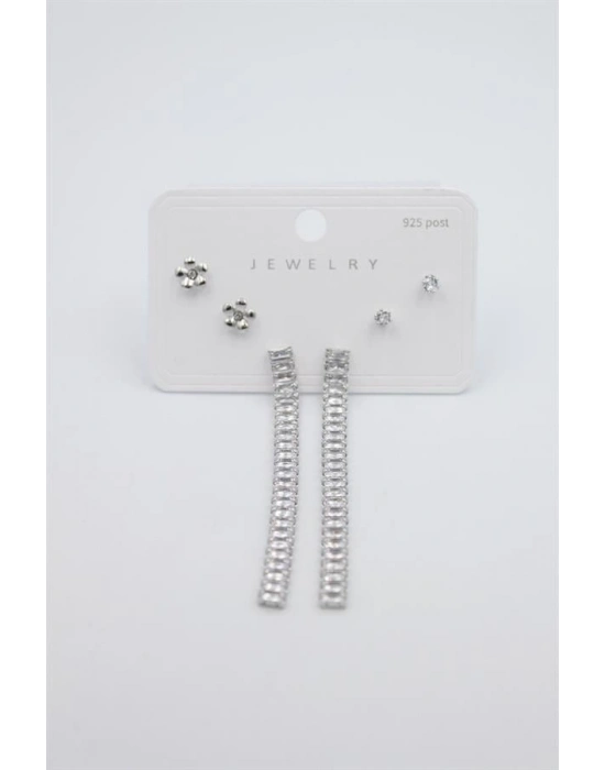 Çoklu Set Küpe - Gümüş