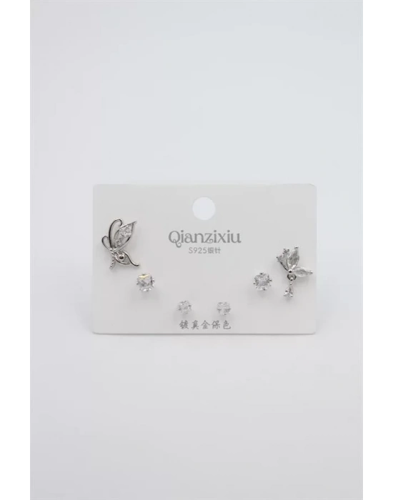 Çoklu Set Küpe - Gümüş