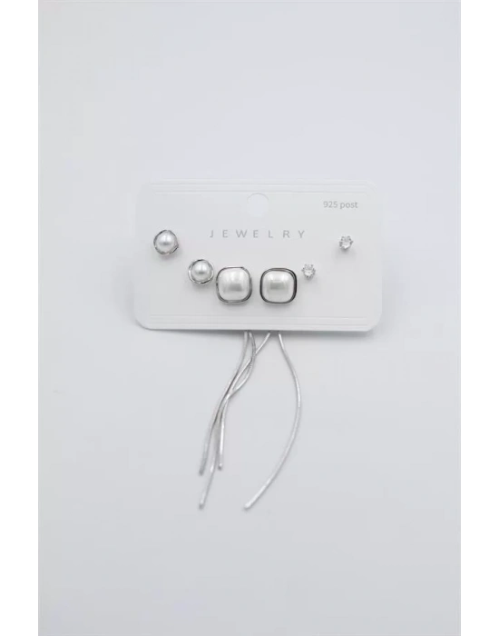 Çoklu Set Küpe - Gümüş