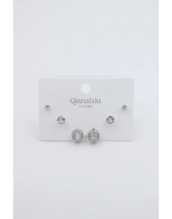 Çoklu Set Küpe - Gümüş