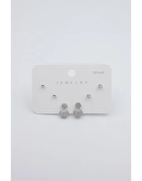 Çoklu Set Küpe - Gümüş