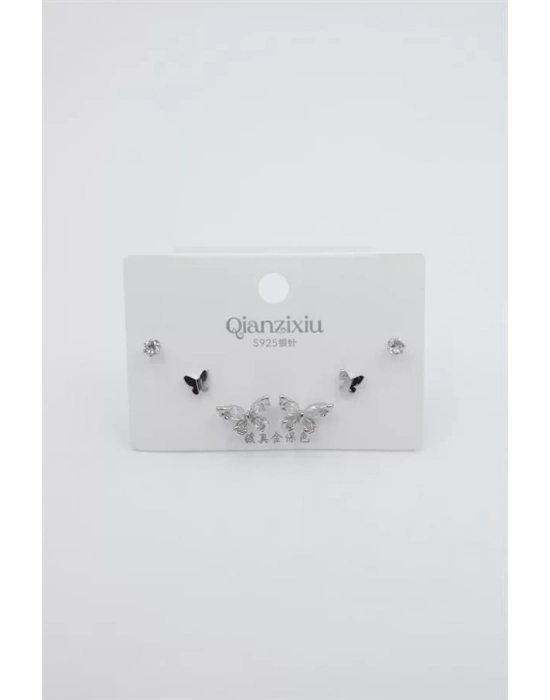 Çoklu Set Küpe - Gümüş