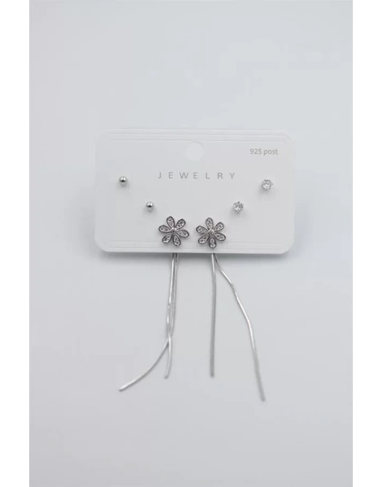 Çoklu Set Küpe - Gümüş