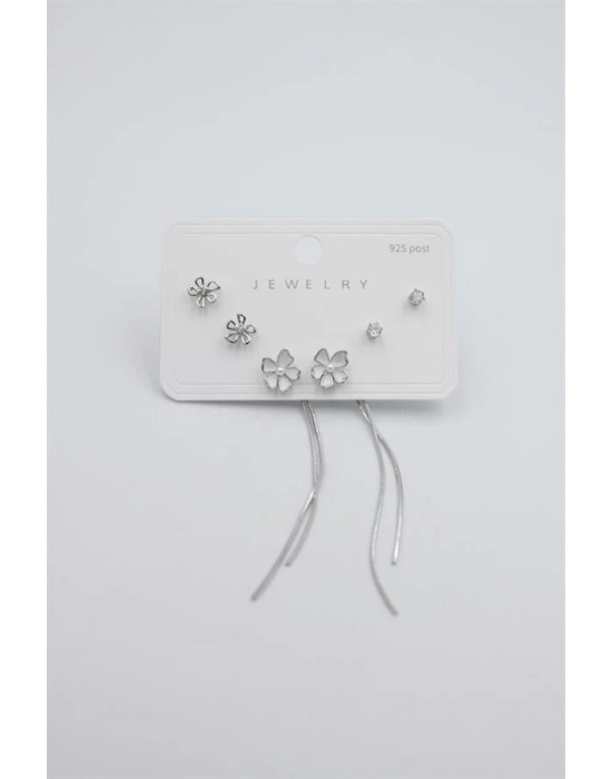 Çoklu Set Küpe - Gümüş