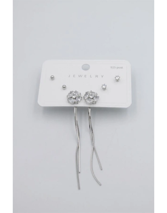 Çoklu Set Küpe - Gümüş