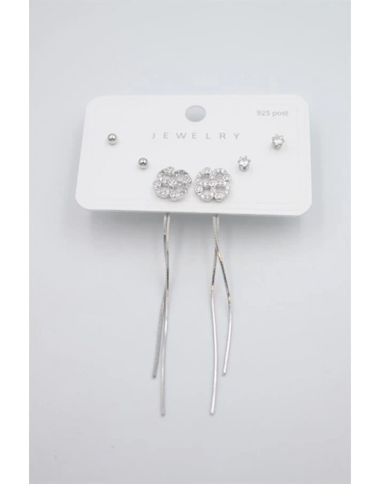 Çoklu Set Küpe - Gümüş