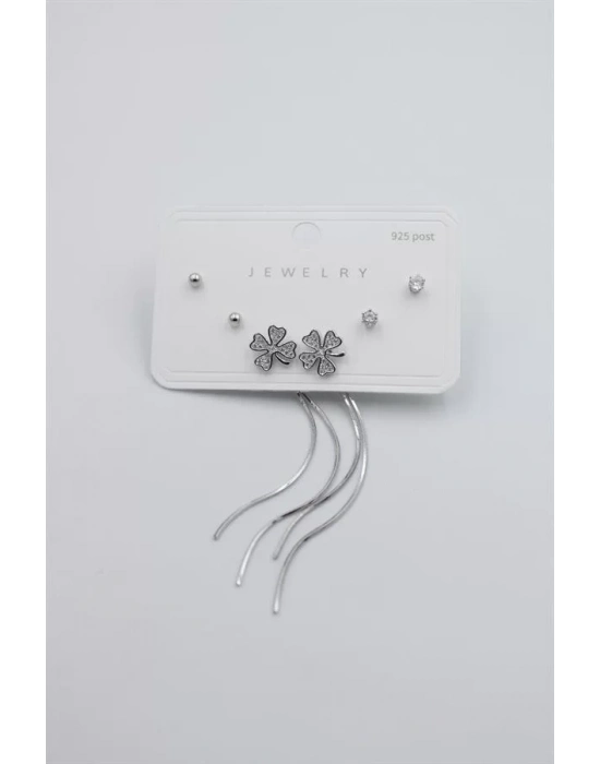 Çoklu Set Küpe - Gümüş