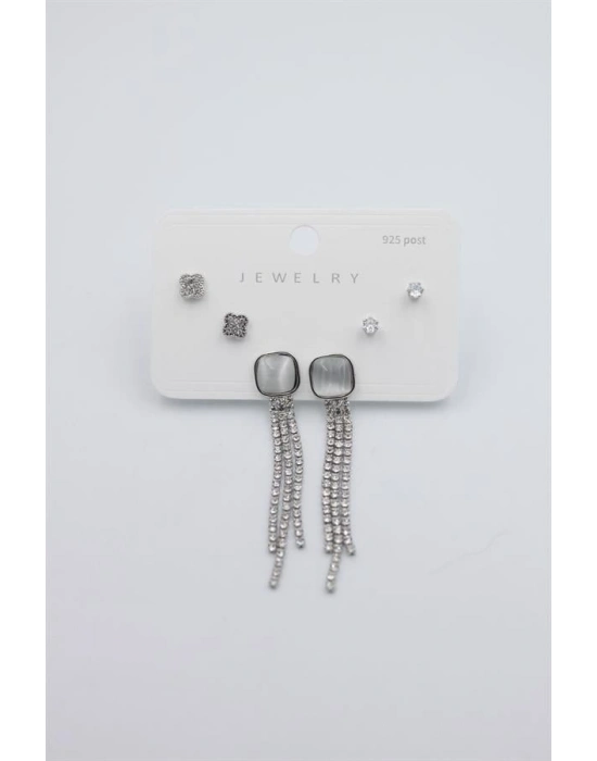 Çoklu Set Küpe - Gümüş