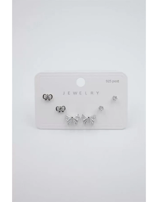 Çoklu Set Küpe - Gümüş