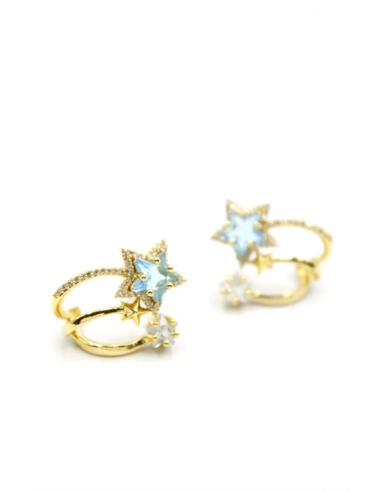 Çoklu Yıldız Küpe - Altın