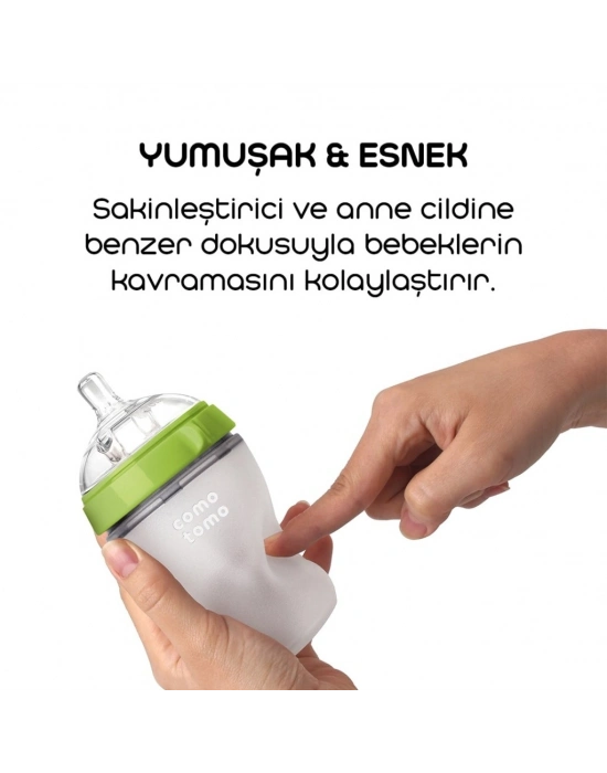 Comotomo Antikolik Silikon Biberon 150 ml 0-3 Ay Yeşil