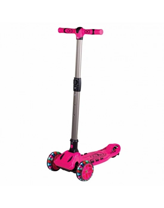 3 Tekerlekli Işıklı Maxi Scooter Pembe