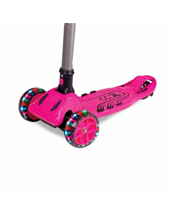 3 Tekerlekli Işıklı Maxi Scooter Pembe
