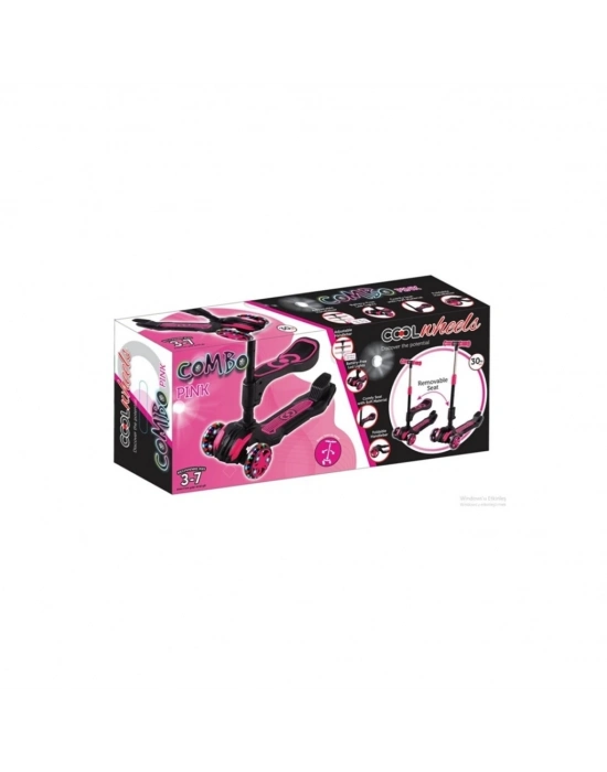 Combo Oturaklı Scooter Pembe