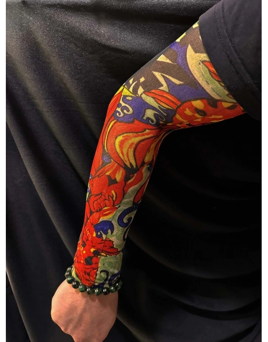 Çorap Dövme Giyilebilir Kol Bacak Dövmesi Likralı 2 Adet Model 4