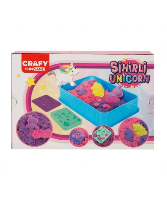 Crafy Oyun Kum Seti Unicorn Pembe Mor 2x125