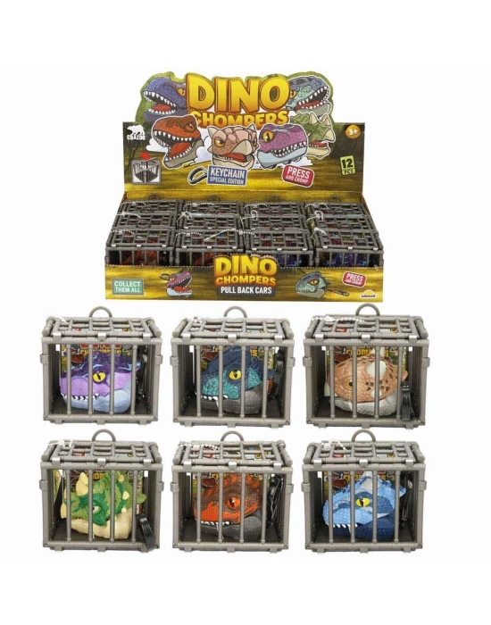 ® Crazoo Çek Bırak Kafesli Dinozor Araba ve Anahtarlık