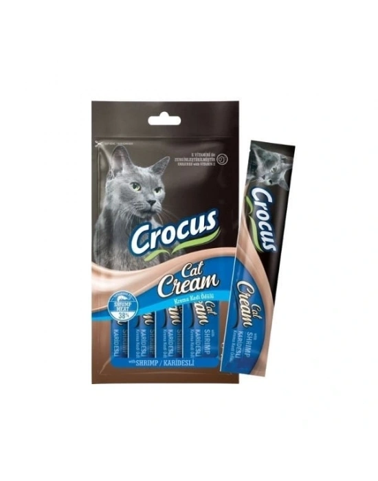 Crocus Karidesli Sıvı Kedi Ödül Maması 1 Adet 4x15 Gr