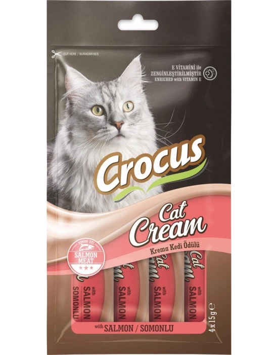 Crocus Somonlu Krema Kedi Ödülü 4x15g