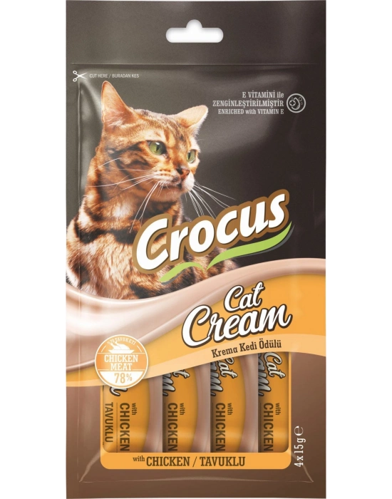 Crocus Tavuklu Krema Kedi Ödülü 4x15g