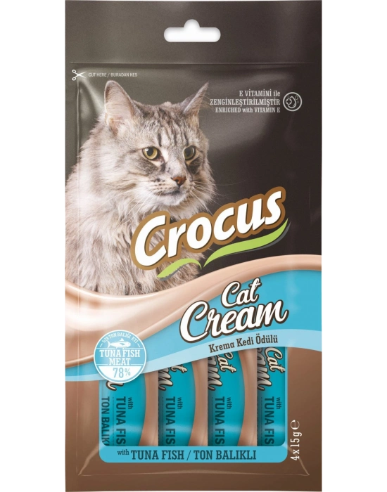 Crocus Ton Balıklı Krema Kedi Ödülü 4x15g