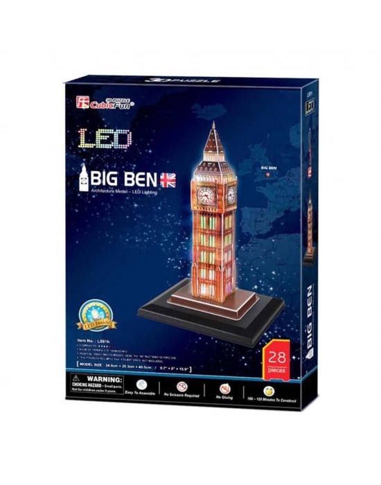 Cubic Fun 28 Parça 3D Puzzle Big Ben Saat Kulesi