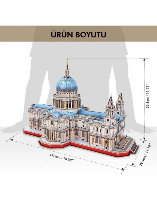 Cubic Fun 643 Parça 3D Puzzle Aziz Paul Katedrali