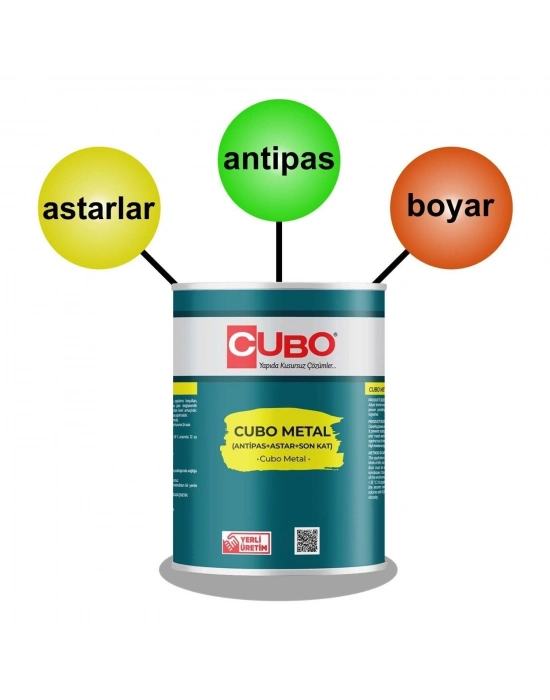 Cubo Metal Pas Boyası Nefti Yeşil 0,75 Litre