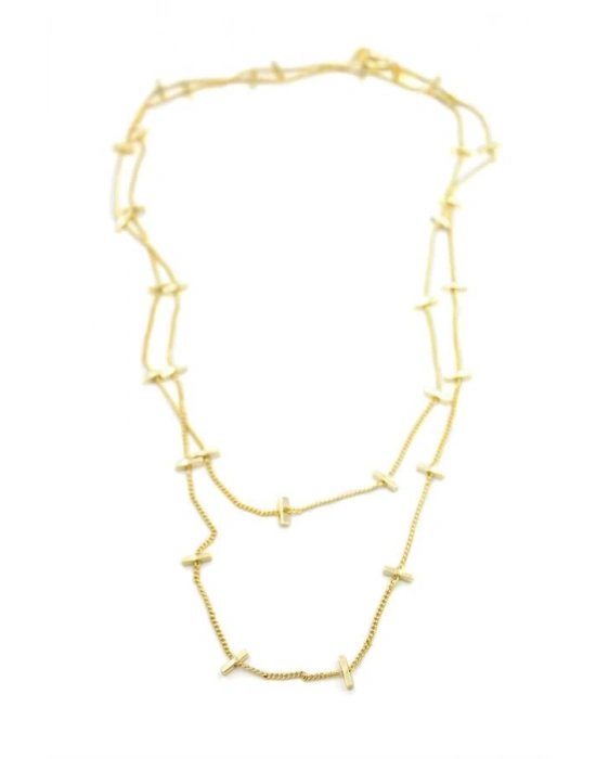 Çubuk Kolye - 90cm - Altın