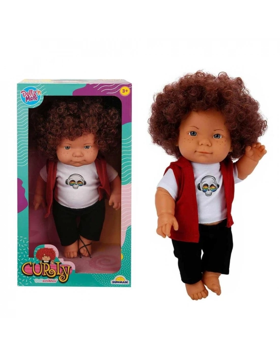 ® Curly Bebek Tulumlu Elbiseli Et Bebek 35 cm