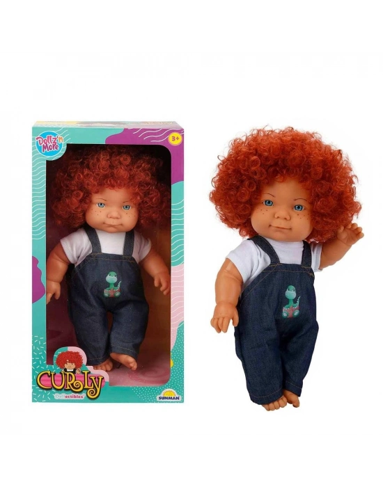 ® Curly Bebek Tulumlu Elbiseli Et Bebek 35 cm