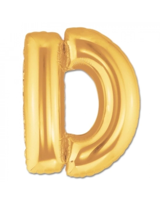 D Harf Folyo Balon Altın Renk  40 İnç