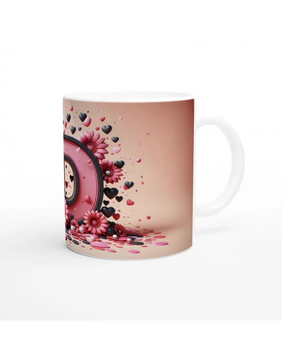 D Harfi Şık Tasarımlı Harfli Kupa Bardak