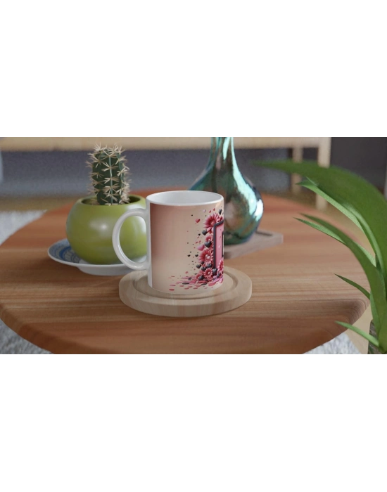 D Harfi Şık Tasarımlı Harfli Kupa Bardak