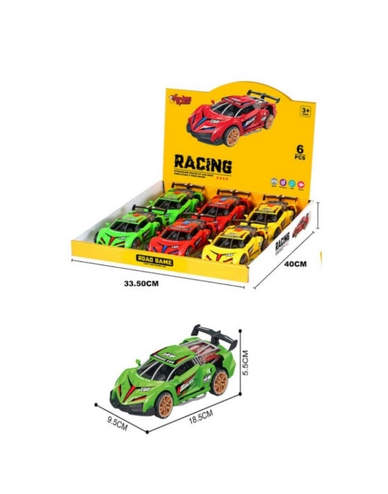 D500-04 - SÜRTMELİ SESLİ IŞIKLI SPOR ARABA 6