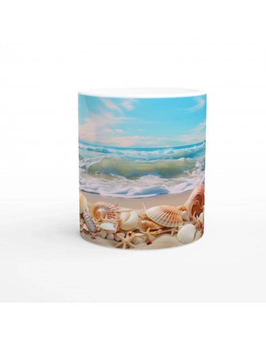 Dalgaların İzinde Kabuklar Kupa Bardak