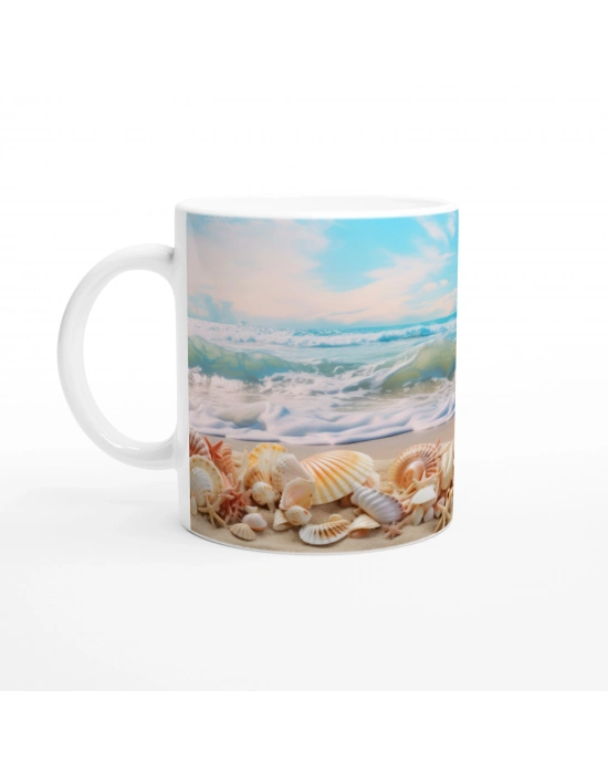 Dalgaların İzinde Kabuklar Kupa Bardak