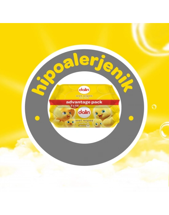 Dalin Islak Pamuk Havlu Mendil 3x56