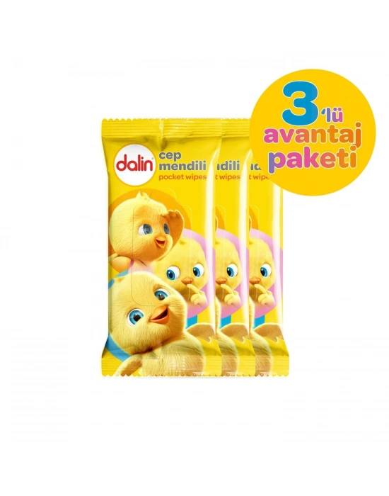 Dalin Klasik Islak Cep Mendil 3x15 Adet