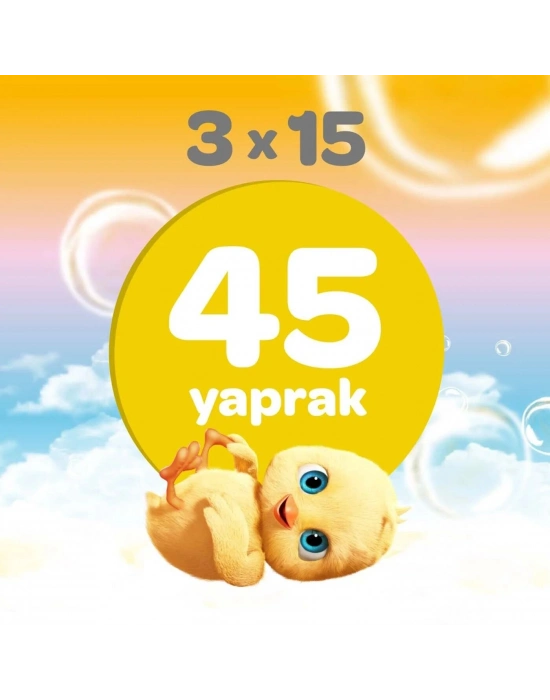 Dalin Klasik Islak Cep Mendil 3x15 Adet