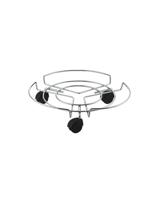 Damacana Altlığı Taşıyıcı Tüp Saksı Damacana Altlığı Tekerlekli Taşıma Aparatı Krom Tüpçek