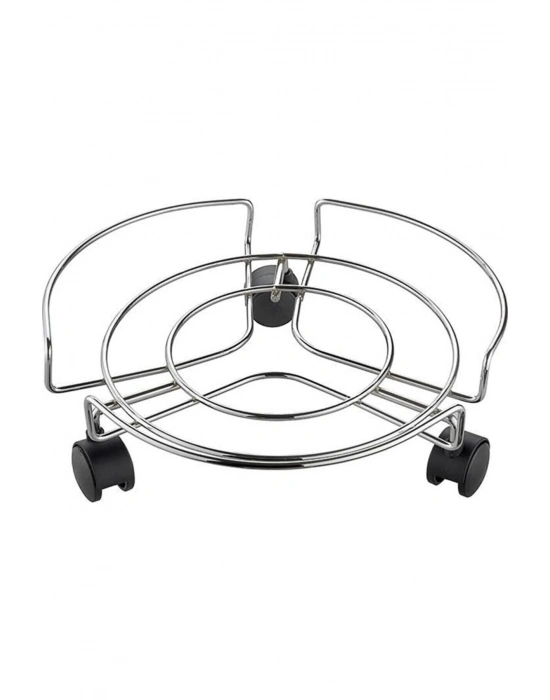 Damacana Altlığı Taşıyıcı Tüp Saksı Damacana Altlığı Tekerlekli Taşıma Aparatı Krom Tüpçek