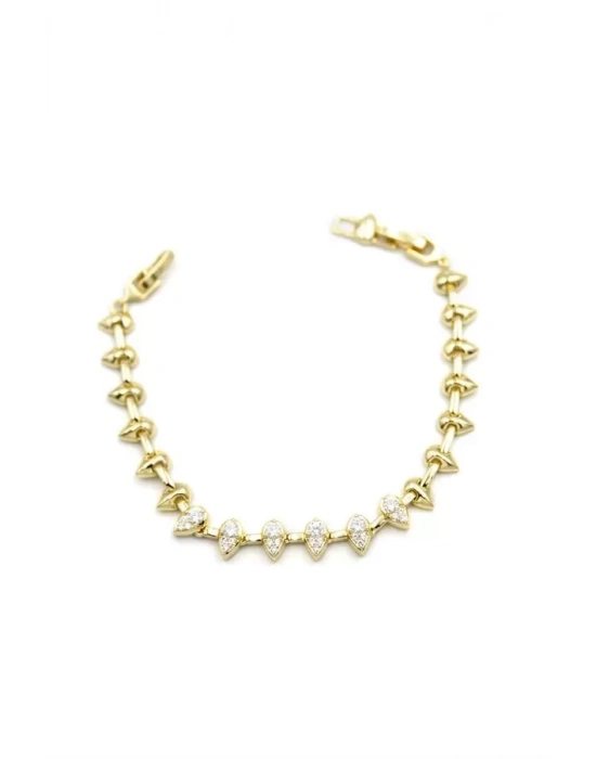 Damla Taşlı Bileklik - Altın