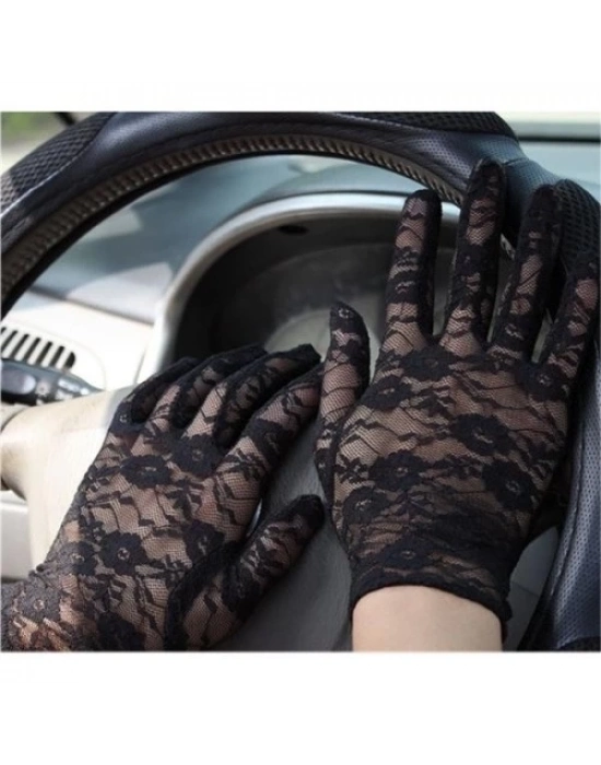 Dantel Eldiven Siyah Renk Yetişkin