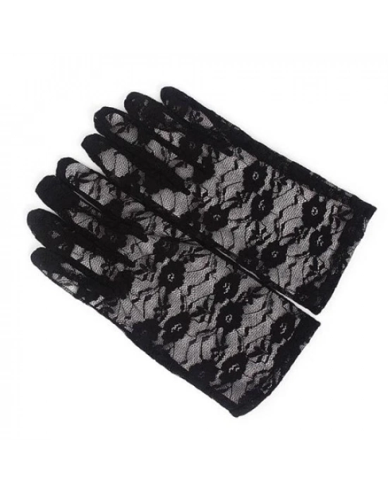 Dantel Eldiven Siyah Renk Yetişkin