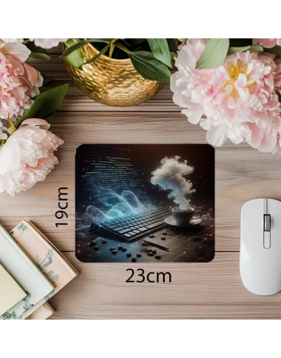 Dark Mode Kod Masası Mousepad – Hologramlı - 19x23 cm 2 mm Dikdörtgen İthal Baskılı Mouse Pad