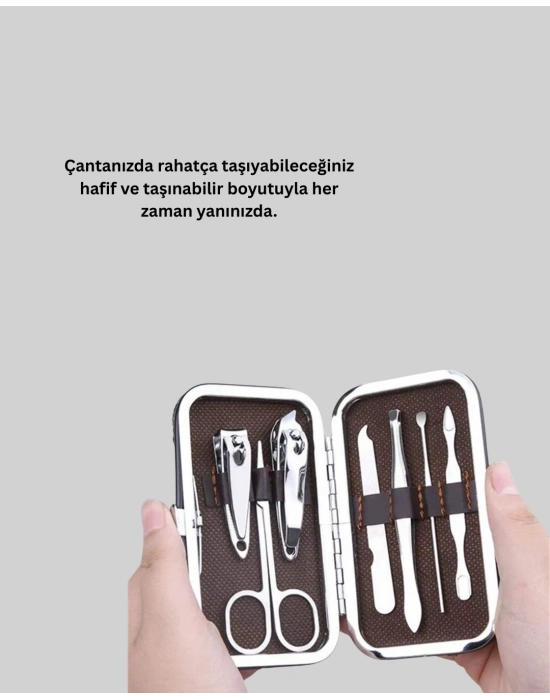 Dayanıklı Çelik Aletlerden Oluşan Kişisel Bakım Seti