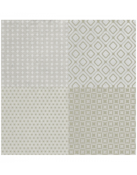 DecoHandy 30x30 cm Kendinden Yapışkanlı  Pvc Karo Mutfak Arası 4 Lü Karışık model  0,36m2