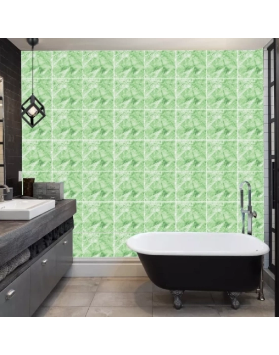 Decohandy 30x30 Cm Pvc Duvar Karosu 4Lü Paket - Yeşil Mermer