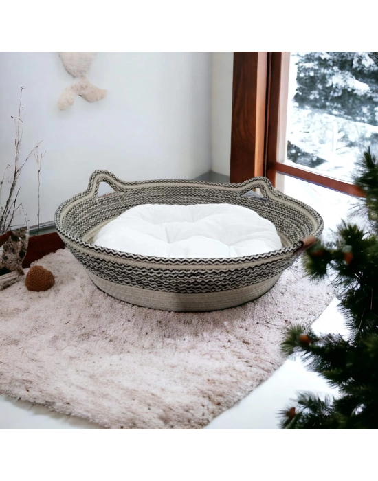 Decohandy 40 Cm Elyaflı Kedi Yatağı